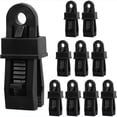 thumbnail image 2 of Tarp Clips Heavy Duty Lock Grip,Tarp Clamps for Cover Awnings, Outdoor Camping, Caravan Canopies, Car Covers, 10 PCS Per Pack (Black) 0.98x0.86x3.18", 2 of 9