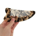 thumbnail image 3 of Unique Bargains 1 Pc Portable Anti-Static Hair Comb Light Brown Acetate Sheet, 3 of 5