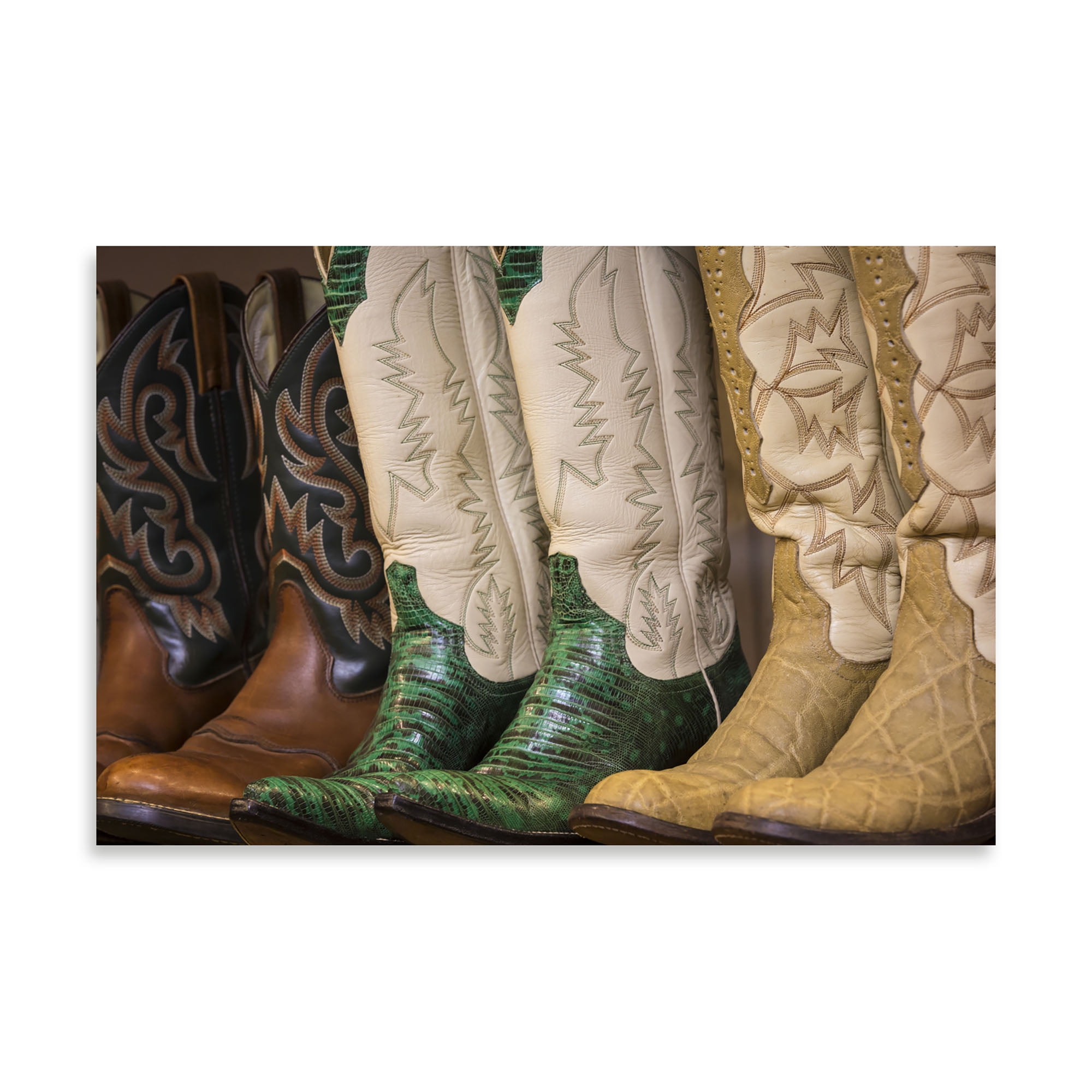 printed cowboy boots