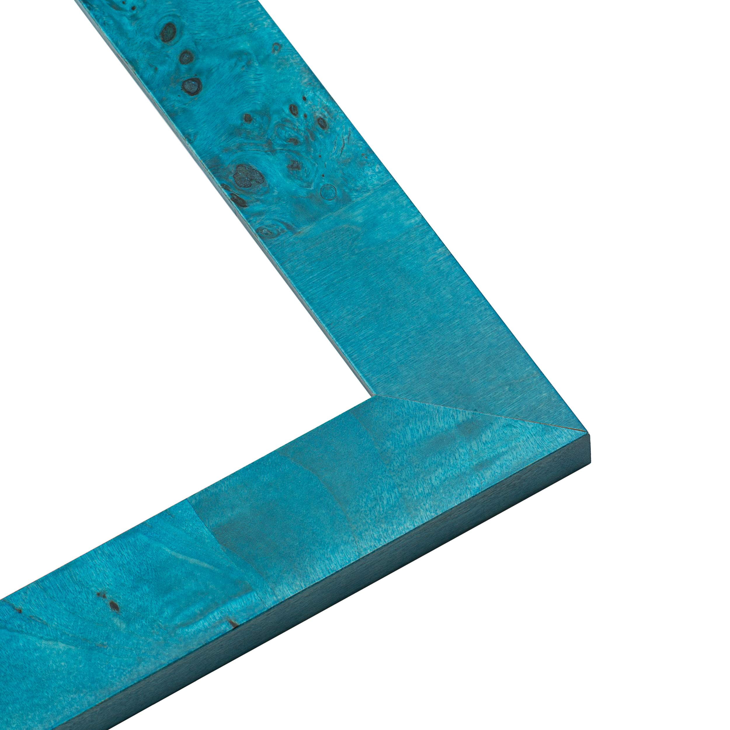 18x24 Frame Blue Teal Burl Wood Picture Frame | 1.75 Inch Moulding Width | Interior Frame Depth 0.5