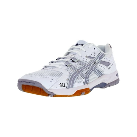 Asics Women's Gel-Rocket 6 White/Silver Above the Knee Tennis Shoe -