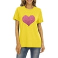 thumbnail image 3 of Ichuanyi Womens Tops, Valentine's Day Women's Casual T-Shirt Funny Heart Printed Short Sleeve O-Neck Tees Top, 3 of 4