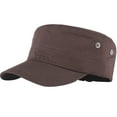 thumbnail image 2 of SPRING PARK Fashion Men's Solid Color Vintage Flat Peaked Cap Outdoor Sun Protection Baseball Hat, 2 of 4