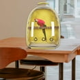 thumbnail image 2 of Bird Carrier Cage Shoulder Bag Pet Parrot Travel Clear Pet Parrot Bag Backpack Yellow, 2 of 9
