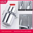 thumbnail image 3 of Rotating Faucet Nozzle, 360° Swivel Kitchen Faucet Aerator Splash-Proof, Sprayer Female Bathroom Faucet Attachment, Faucet Attachment for Kitchen Sink, Faucet Aerator Sprayer Brushed Nickel, 3 of 9