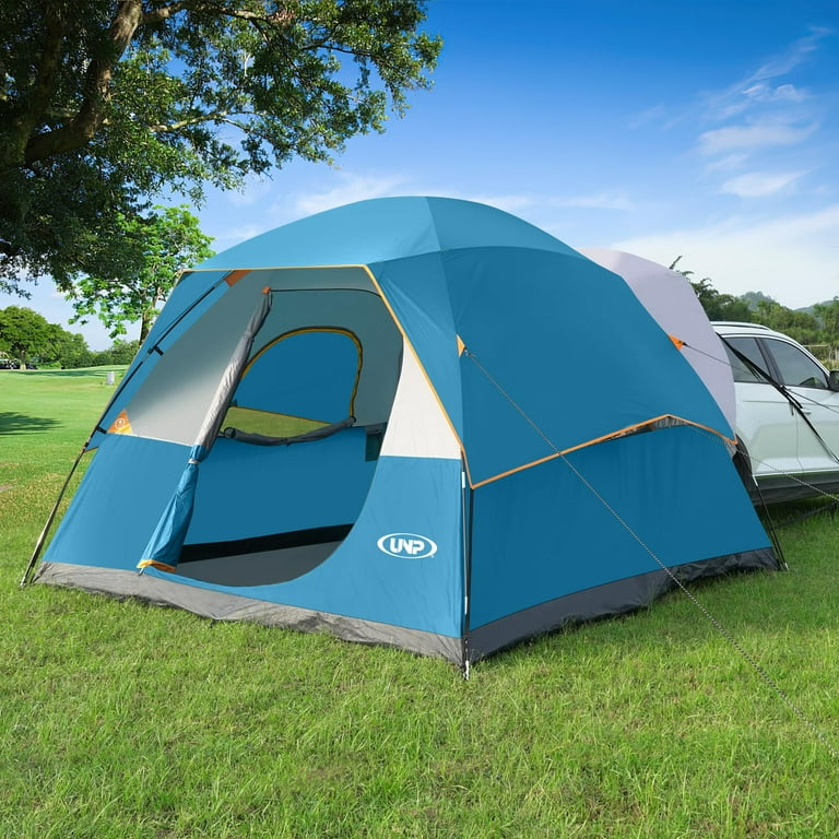 UNP SUV-tent voor kamperen, 6-persoons autocamping, SUV-achterkleptent voor buiten, eenvoudig op te zetten met regenvlieg (10'x9'x78in) (H) (oceaanblauw UNP SUV-tent voor kamperen, 6-persoons autocamping, SUV-achterkleptent voor buiten, eenvoudig op te zetten met regenvlieg (10'x9'x78in) (H) (oceaanblauw