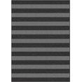 thumbnail image 2 of Well Woven Medusa Stria Modern Stripes Black 5'3" x 7'3" Indoor Outdoor Area Rug, 2 of 3