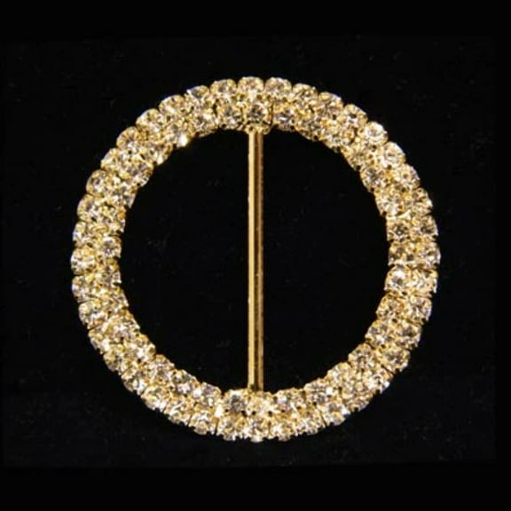 #14580G - 2 Row 1.75" Round Buckle - Gold