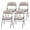 Chicory Lace, variant on AIZYT 4-Pack Steel Frame Folding Dining & Event Chairs, Chicory Lace Motif Upholstery, Beige - Foldable Seating with Cushioned Seat and Padded Back for Kitchen, Parties or Game Tables