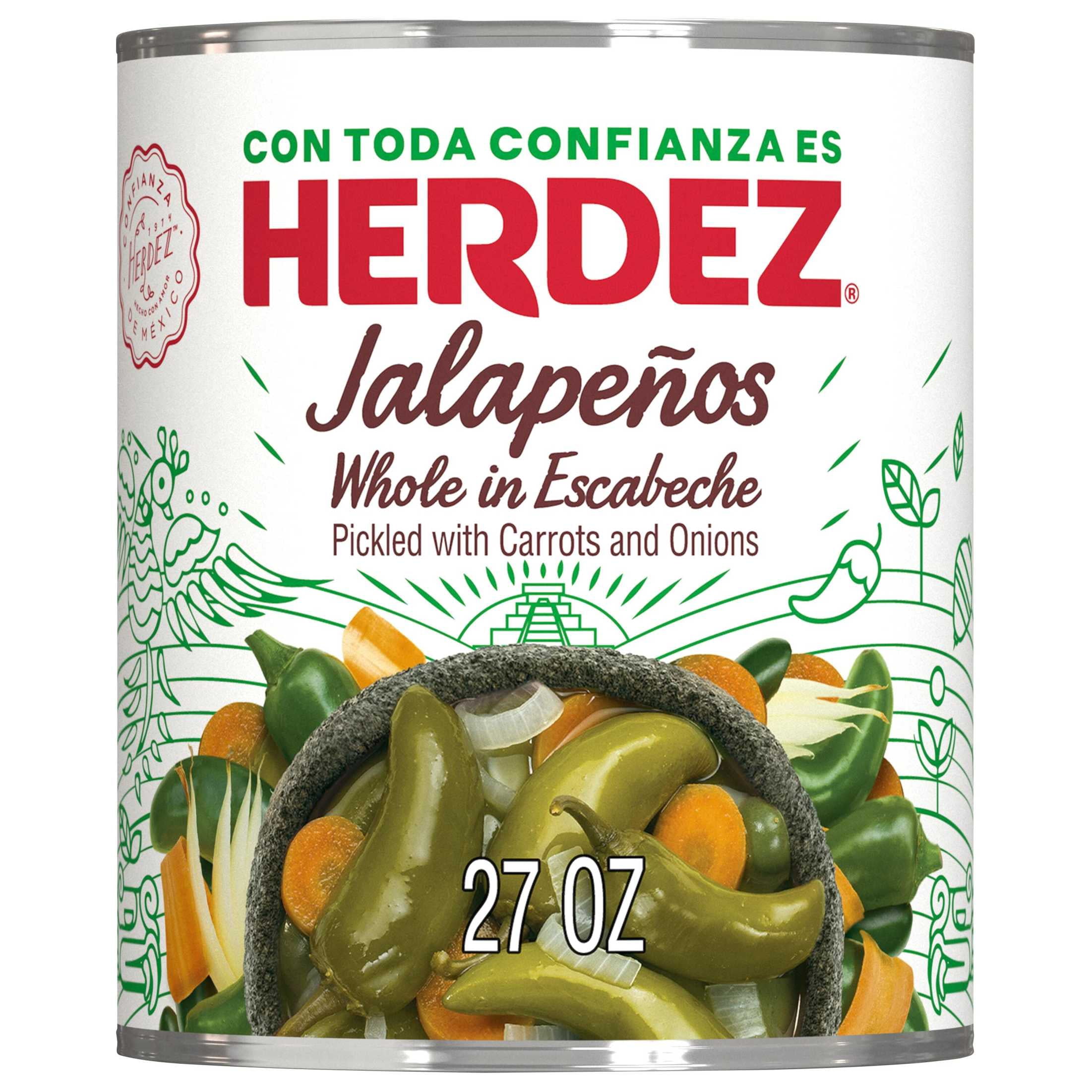(4 pack) HERDEZ Jalapenos, Shelf-Stable, 27 oz Aluminum Can