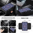 thumbnail image 5 of Yuyamidu Boho Flower Blossom Front Car Seat Covers Full Set of 12 Auto Steering Wheel Cover Seat Belt Pad Armrest Box Mat Trash Bin Rear View Mirror Cover Cup Holders Keychain Air Vent Storage Box, 5 of 7