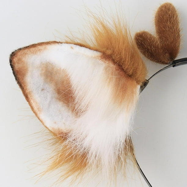 Diadema De Cuernos De Reno Con Orejas De Animal – Accesorio De Plástico Para Cosplay, Carnaval Y Fiestas, Marrón, Unisex, Regalo Original Para Adultos Y Niños