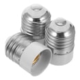 thumbnail image 4 of 3 piezas de adaptador de casquillo de bombilla E27 a E14, adaptador de base de lámpara de tornillo pequeño, adaptador de luz de cobre, adaptador de casquillo de lámpara de interior de repuesto, 4 of 7