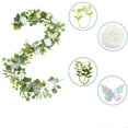 thumbnail image 4 of Gmogad Peony Rattan Garland, 6ft Spring Butterfly Flower Vines Decor, Peony Rattan Garland for Wedding Party Home Decoration Wall Ceiling Hanging Greenery, 4 of 7