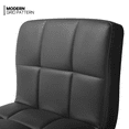 thumbnail image 5 of MoNiBloom Set of 4 Faux Leather Adjustable Swivel Bar Stools with Square Back, Kitchen Counter Height Barstools Dining Chairs, Black, 5 of 10