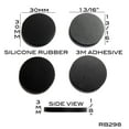 thumbnail image 1 of VATH Self Adhesive Silicone Rubber Feet 30mm(L) x30mm(W) x 3mm(H) 4pcs [RB298], 1 of 1