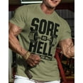 thumbnail image 3 of Gymish Sore As Hell Workout T-Shirt – Funny Sayings Lifting Gym Shirt for Men, Motivational Fitness Tee, Athletic Gym Apparel, 3 of 5