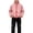 Pink, variant on Boys' Long Sleeve Sherpa Fleece Full Zip Jacket Kids Stand Collar Winter Warm Outerwear for Toddler Boys Windproof Sweatshirt