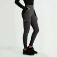 thumbnail image 2 of Yoga Leggings for Women High Waisted Skinny Cargo Pants with Pockets Solid Color Workout Leggings Gym Running Casual Joggers, 2 of 5