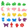 thumbnail image 1 of 24pcs Colorful Shaped Painting Sponge Set for DIY Graffiti Stamp Random Color, 1 of 8