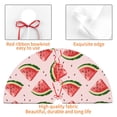 thumbnail image 4 of Lsque Hand Drawn Watermelon Print Christmas Tree Skirt, Tree Skirt with Ties or Velcro, Perfect for Holiday Decorations, Halloween, and New Year-36", 4 of 7
