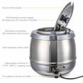 thumbnail image 5 of FOLDLIFE Commercial Grade Soup Kettle, 10.5QT Soup Kettle Warmer with Hinged Lid and Detachable Stainless Steel Insert Pot for Famil yand Restaurant, buffets，Silvery, 5 of 6