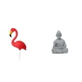 thumbnail image 1 of Figura Decorativa De Flamenco, Mono Y Buda Para Jardín. Escultura Coleccionable En Miniatura Para Patio, Jardín O Terraza. Ideal Para Decorar Jardines, Patios Y Terrazas., 1 of 8