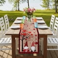 thumbnail image 4 of Table Runners 90 Inches Long Dress Scarves, Valentine's Day Farmhouse Coffee/Dining/Kitchen Table Runner for Living Room, Gnomes Love Heart Tree Wooden 13x90 Inch, 4 of 9