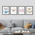 thumbnail image 2 of PixonSign 4 PCS Adhesive Canvas Posters Colorful Butterfly Boho Gril's Room Minimalist Framed Wall Art Modern Prints Fine Wall Décor Classic Artwork for Living Room, Bedroom -12"x16" Black, 2 of 5