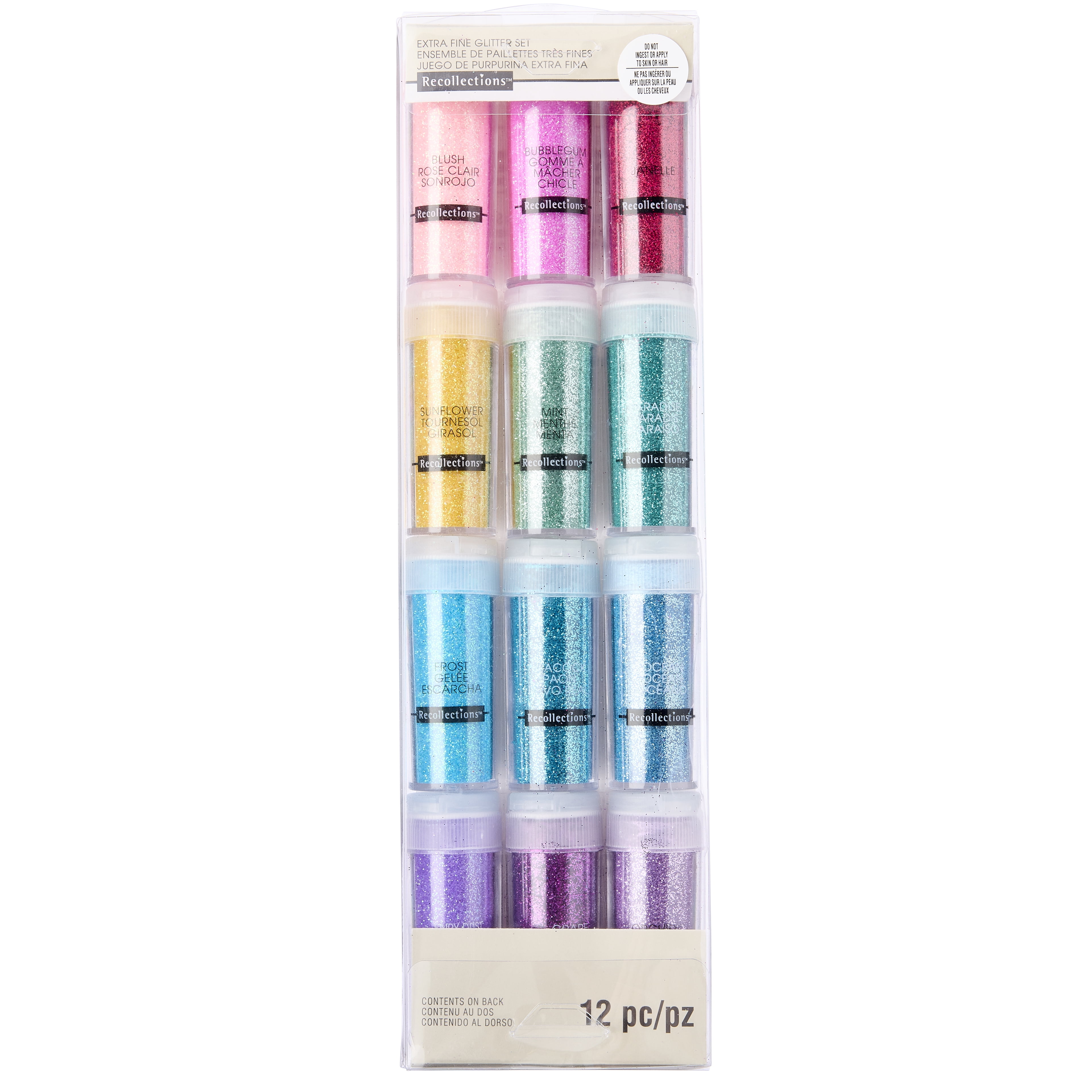 Party Extra Fine Glitter Set by Recollections - Assorted Glitter Set for Resin - Card Making - Decorations - Home DecorProject and Arts & Crafts - 1 Pack