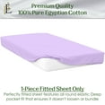 thumbnail image 2 of King Size Fitted Sheet Only - 700-Thread Count 100% Pure Organic Cotton, 15 inches Deep Pockets Fitted Sheet, Soft, Smooth, Cooling, Sateen Weave - Lilac Color, 2 of 7