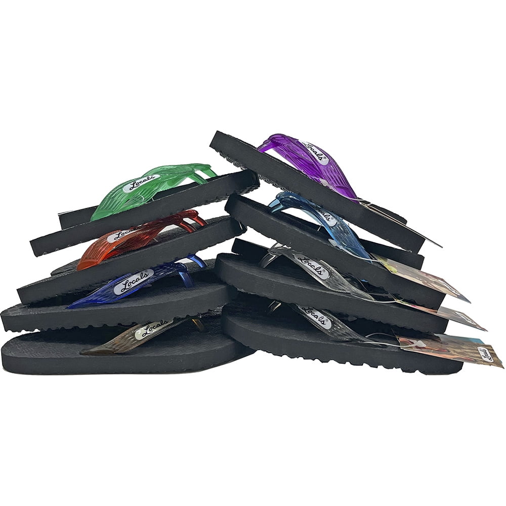 Locals Hawaii Unisex Original Slipper, Assorted Colors, 9 Inch Sole