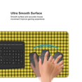 thumbnail image 5 of Xecao Yellow Checkered Plaid Print Large Mouse Pad, 16x35.5in Mousepad, Professional Non-Slip Rubber Base Big Mouse Pad, Mouse Pad for Gaming & Office Full Desk Mouse Pad, 5 of 9