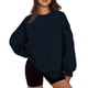 thumbnail image 3 of Sudadera Sentuca para mujer, jerséis holgados de manga larga, sudaderas lisas informales con cuello redondo, 3 of 6