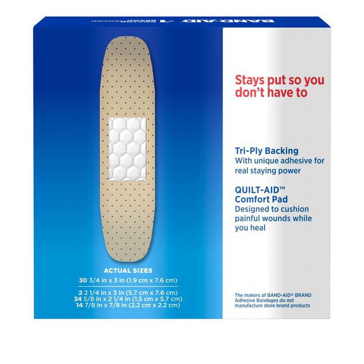 Band-Aid Tru-Stay Sheer Lightweight Protection Adhesive Bandages, 80ct