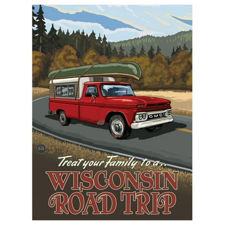 Wisconsin Pickup Road Trip Hills Giclee Art Print Poster by Paul A. Lanquist (9