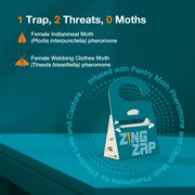 Moth Trap 10-Pack, Slowly Releases Enhanced 2X Pheromones, Lures, Trap & Kill Pantry & Clothes Moths, Food, Wardrobe & Dresser Moth Treatment & Prevention, Odorless, Safe & Eco-Friendly