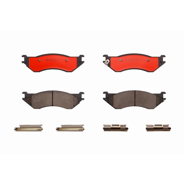 Brembo Brake Pad P24103N NAO; FMSI Number D702-7576; Ceramic; Set Of 4; With Hardware