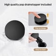 thumbnail image 2 of 4 Inch Kitchen Faucet for Sink 3 Hole,2 Handle Bathroom Sink Faucet Lead-Free Brushed Nickel Bath Sink Faucet with Pop-up Drain Stopper and 2 Supply Hoses Matte Black, 2 of 7