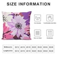 thumbnail image 5 of SHANXI Throw Pillow Covers Flowers Purple Print Cushion Cover Soft Pillow Cases for Home Sofa Bed Chair Car Office Decorative 22x22in, 5 of 5