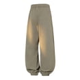 thumbnail image 5 of Afuyipoi Mens Jogger Pants Drawstring Elastic Waist Cuffed Ankle Casual Trousers Khaki Size M, 5 of 10