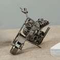 thumbnail image 5 of Motorcycle Sculpture Decor - Vintage Industrial Metal Art, Mechanical Design for Home Office Living Room Display, 1 Piece Unique Engineered Ornament, 5 of 5
