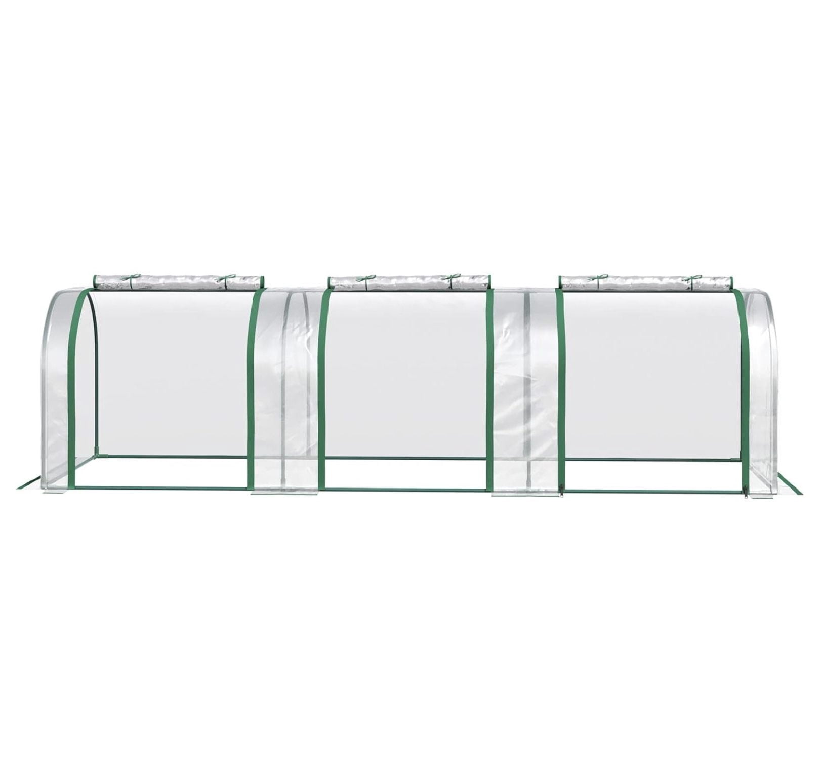 SONGMY 10' x 3' x 2.5' Mini Greenhouse, Portable Tunnel Green House with Roll-Up Zippered Doors, UV Waterproof Cover, Steel Frame, Clear