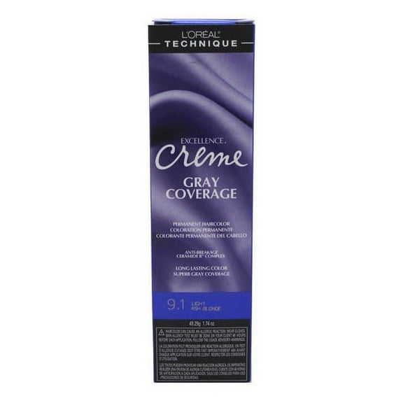 Loreal Excellence Creme Color #9.1 Light Ash Blonde, 1.74 oz, 2 Pack