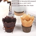 thumbnail image 3 of Tulip Cupcake Liners,Mini Cupcake Liners 50/100/200pcs, Unbleached  Parchment Paper Muffin Liners, Greaseproof Cupcake Wrappers , Parchment Baking Cups for Party, Christmas, 3 of 8