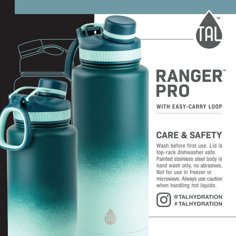 Tal Stainless Steel Ranger Water Bottle - Ombre Green - 40 oz