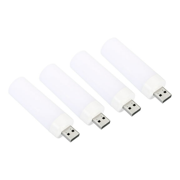 Uxcell Portable Plugin Mini Flickering LED Lamp USB Flame Light, Orange 4 Pack