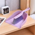 thumbnail image 4 of Broom Dustpan Set Mini Portable Plastic Dust Pan Brush Mini Broom Dustpan Set for Desktop Keyboard Table Desk, Purple, 4 of 7