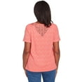 thumbnail image 2 of Alfred Dunner Womens Petite Textured Chevron Lace Back Tee, 2 of 4