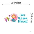 thumbnail image 4 of I Am The Sea Princess Mermaid Half Shell Seahorse Sled Statfish Princess Fish Starfish Queen Sweet Dreams Bedtime Unicorn Lovely Dear Dream Holiday Decorating Wall Decal Sticker - Size: 20 In X 8 In, 4 of 5